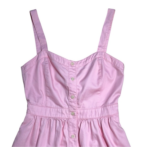 Madewell Pink Button Down Fleur Bow Back Midi Dress Womens US 4 - Picture 3 of 9